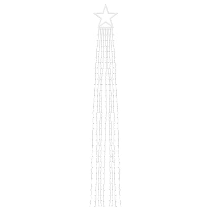 Iluminação p/ árvore de Natal 320 luzes LED 375cm branco quente