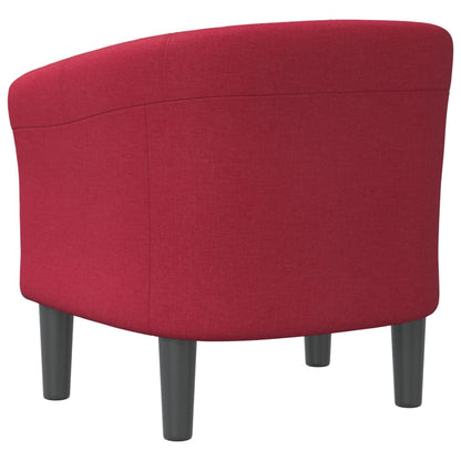 Poltrona tecido vermelho tinto