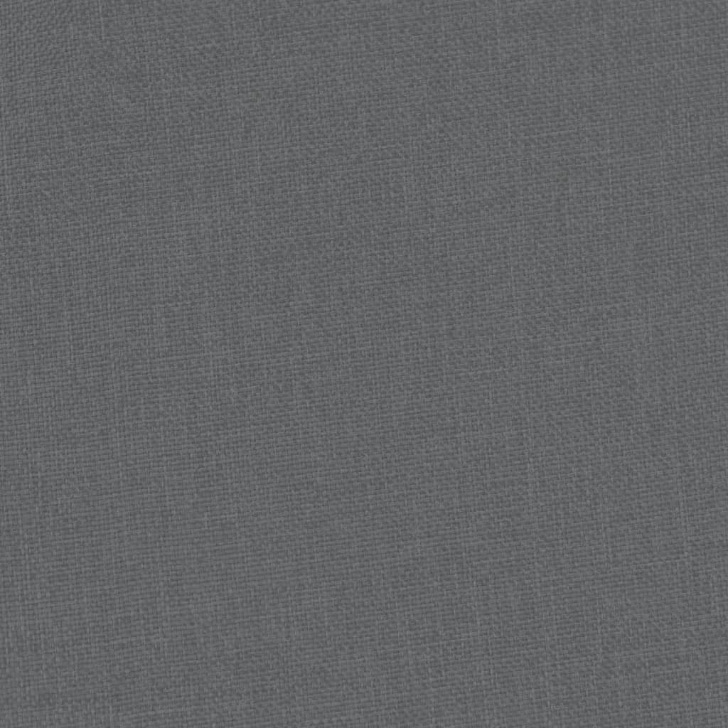 Poltrona com apoio de pés tecido cinzento-escuro