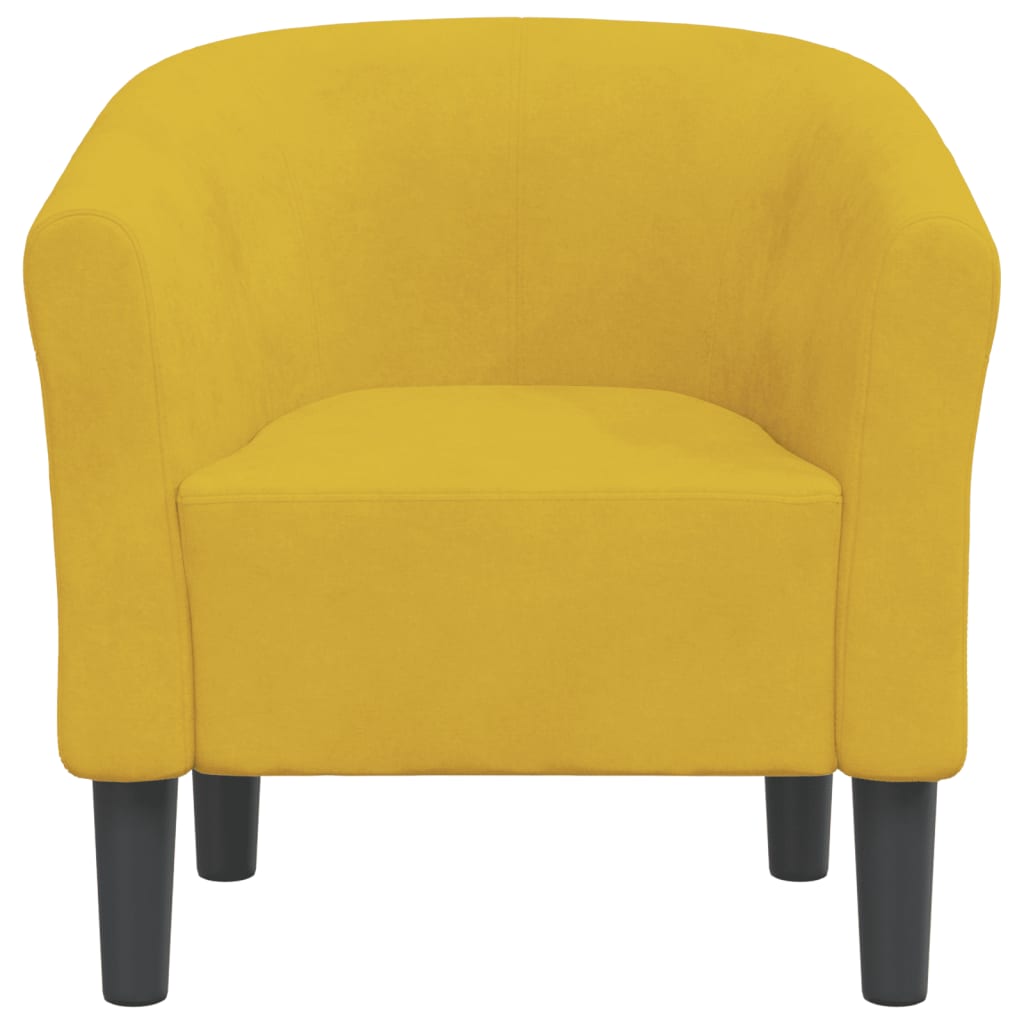 Poltrona veludo amarelo