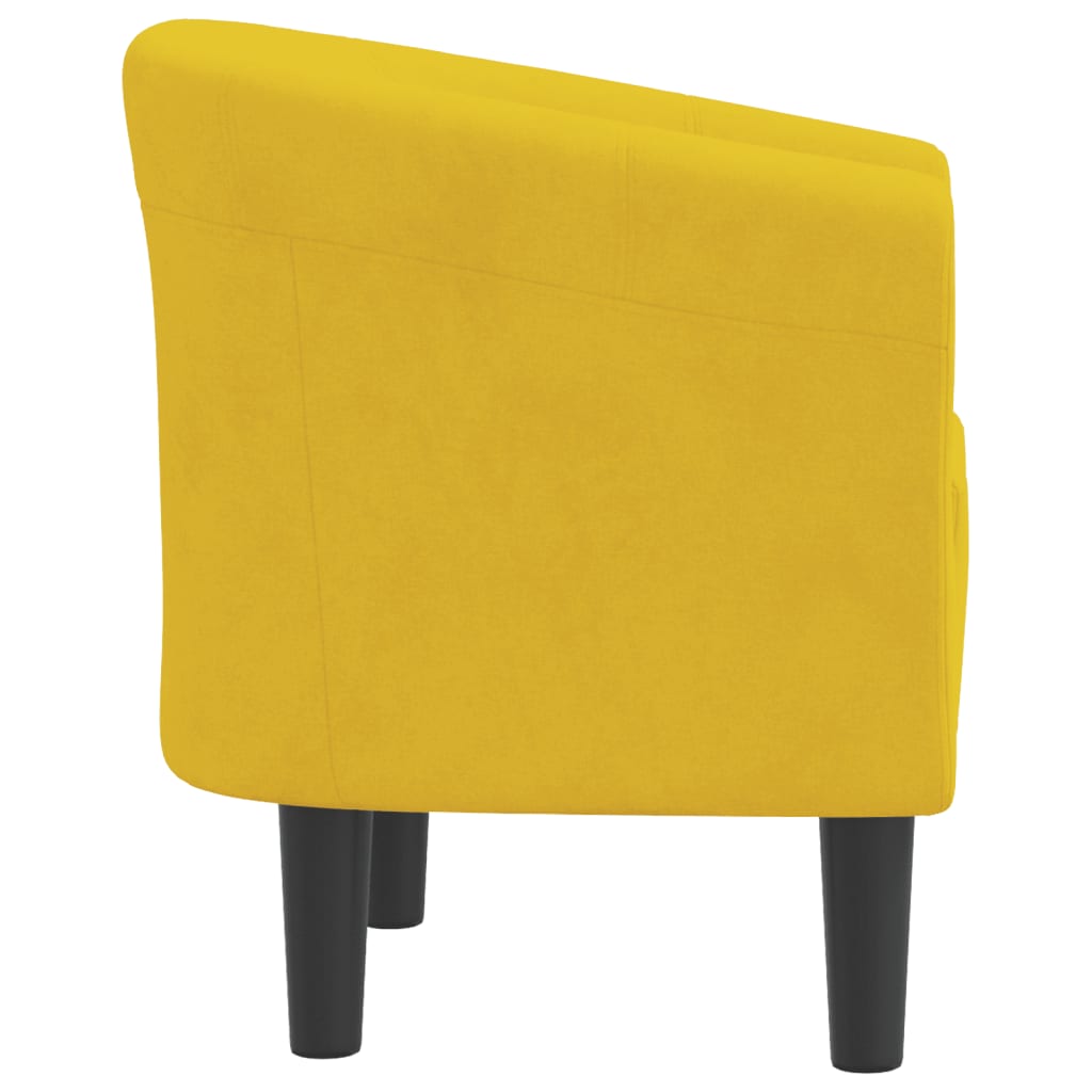 Poltrona veludo amarelo