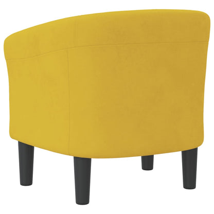 Poltrona veludo amarelo
