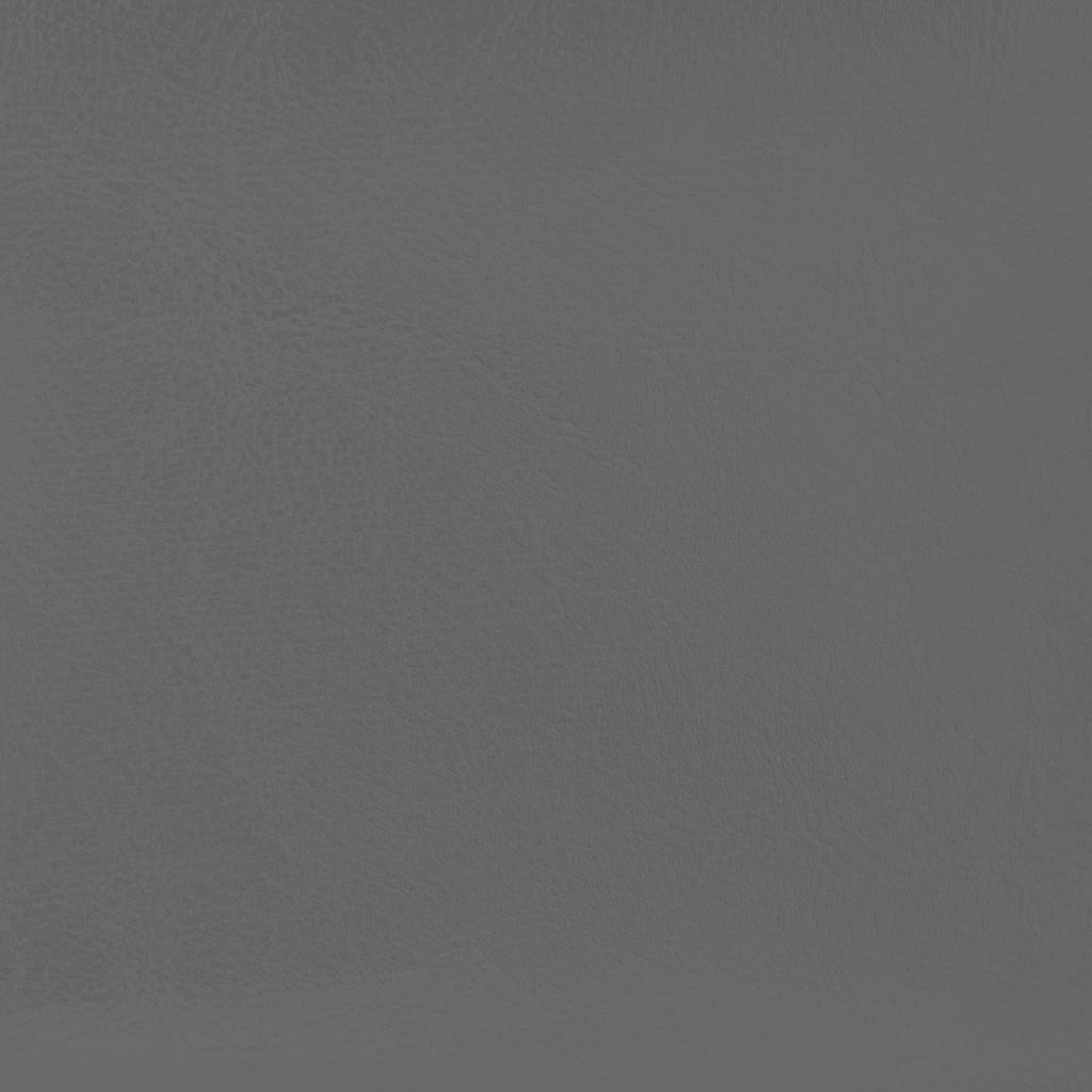 Poltrona com apoio de pés couro artificial cinzento