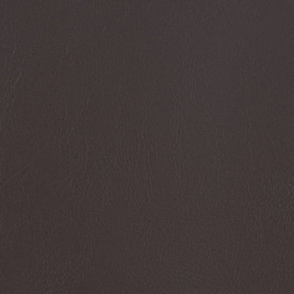 Poltrona com apoio de pés couro artificial castanho