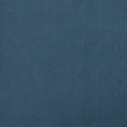 Poltrona com apoio de pés veludo azul-escuro