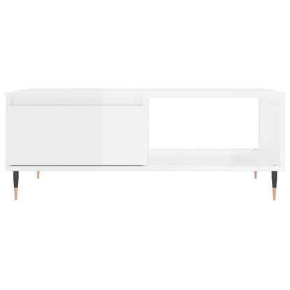 Mesa de centro 90x60x35cm derivados de madeira branco brilhante