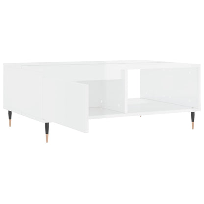 Mesa de centro 90x60x35cm derivados de madeira branco brilhante