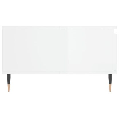Mesa de centro 90x60x35cm derivados de madeira branco brilhante