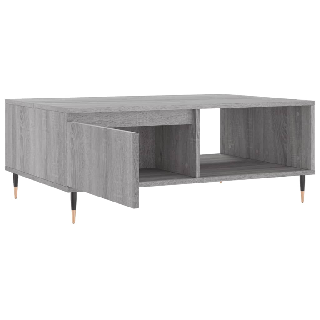 Mesa de centro 90x60x35 cm derivados de madeira cinzento sonoma