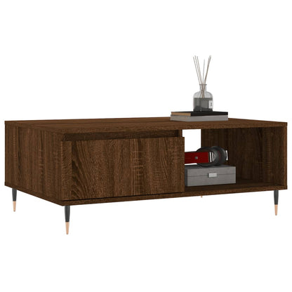 Mesa de centro 90x60x35 cm derivados madeira carvalho castanho