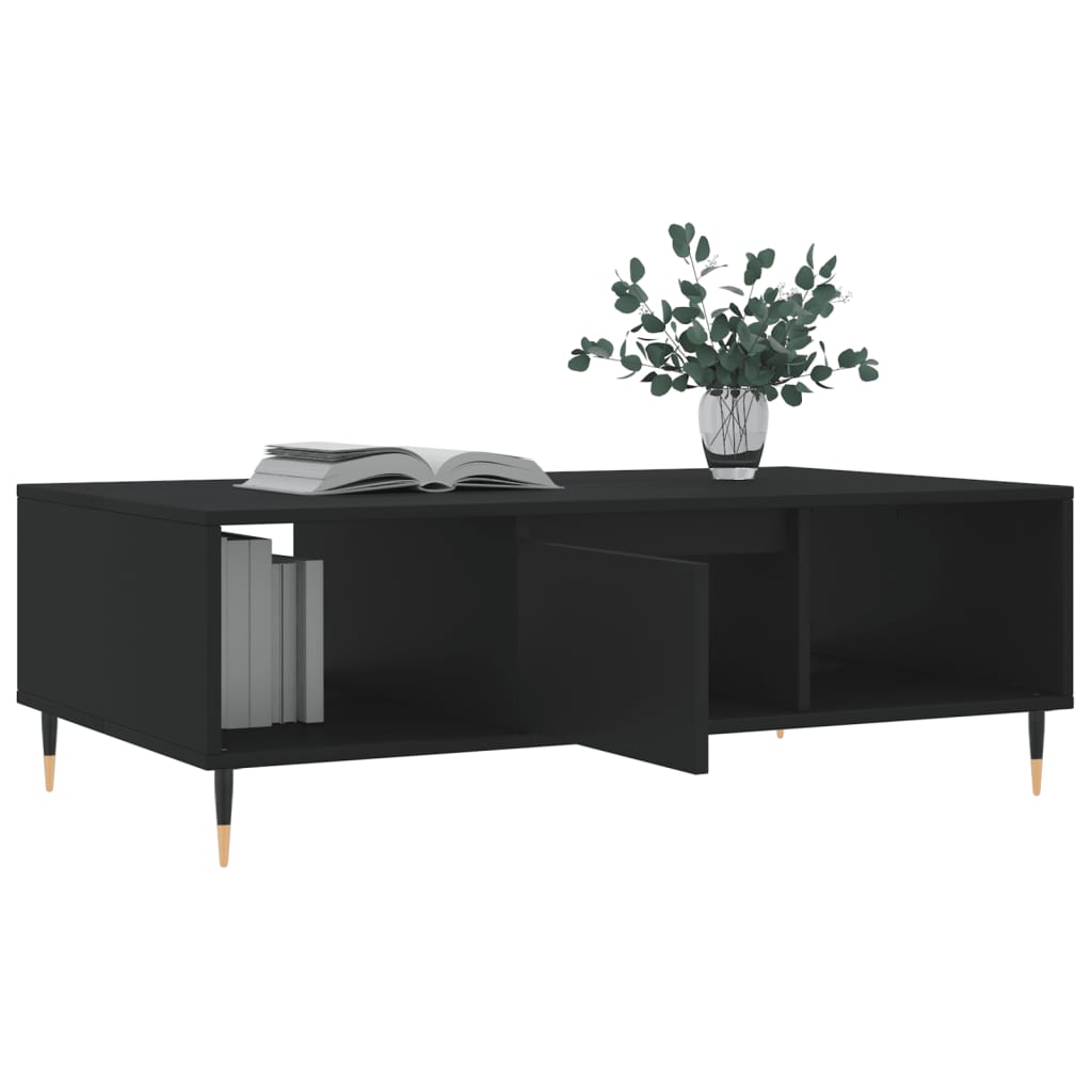 Mesa de centro 104x60x35 cm derivados de madeira preto