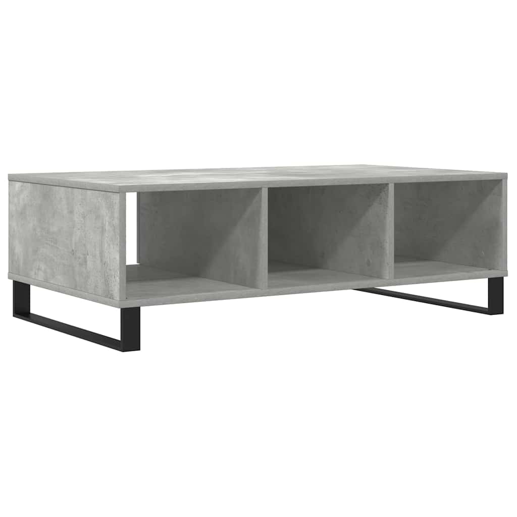 Mesa de centro 104x60x35 cm derivados madeira cinzento cimento