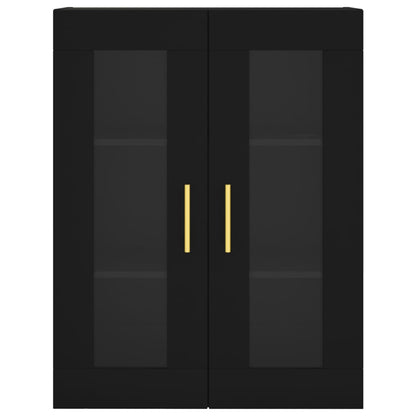 Armário de parede 69,5x34x90 cm preto