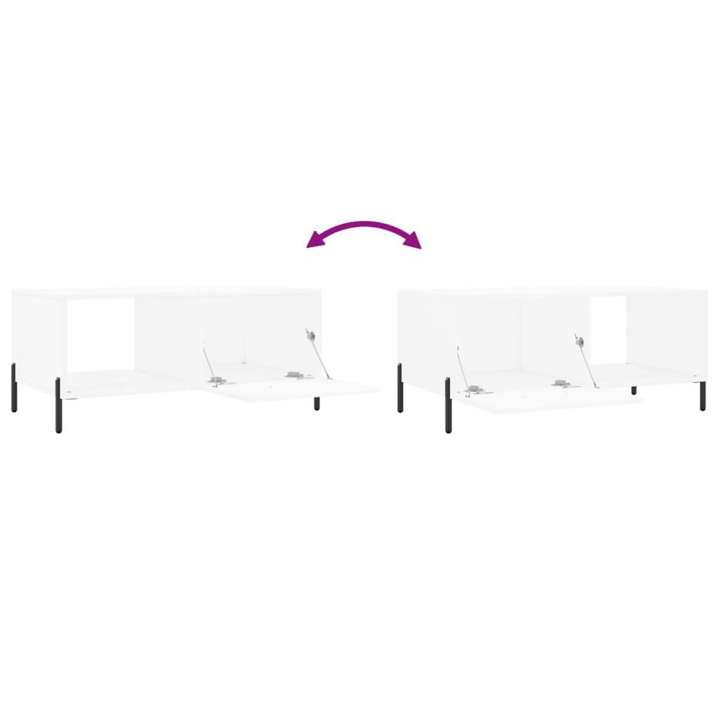 Mesa de centro 90x50x40 cm madeira processada branco