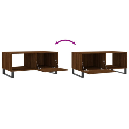 Mesa centro 90x50x40 cm derivados de madeira carvalho castanho