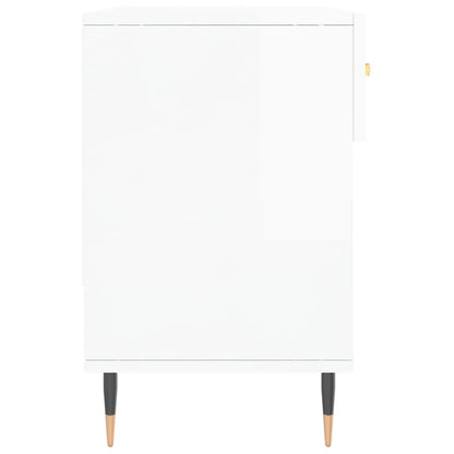 Banco sapateira 102x35x55 cm derivados madeira branco brilhante