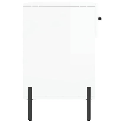 Banco sapateira 102x35x55 cm derivados madeira branco brilhante