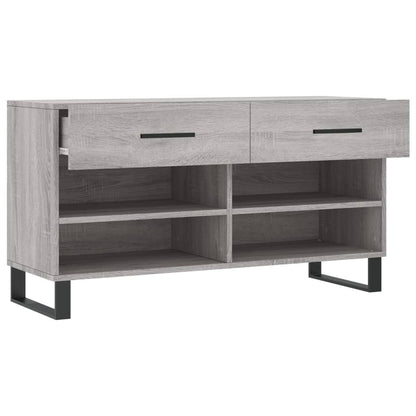 Banco sapateira 102x35x55 cm derivados madeira cinzento sonoma