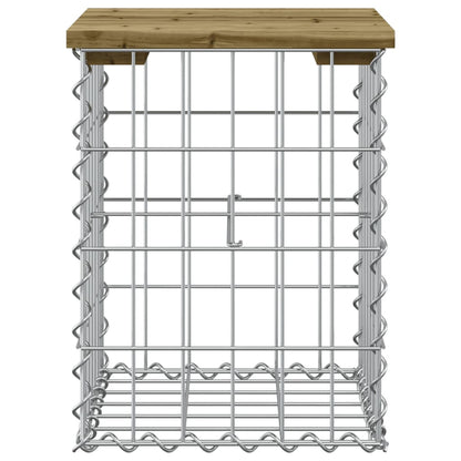 Banco de jardim c/ design gabião 33x31x42 cm pinho impregnado