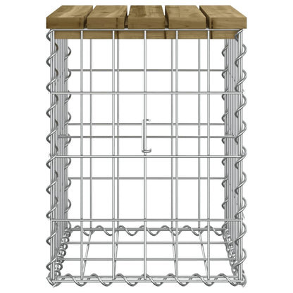 Banco de jardim c/ design gabião 33x31x42 cm pinho impregnado