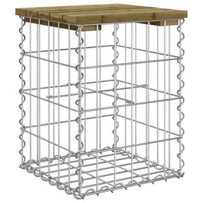 Banco de jardim c/ design gabião 33x31x42 cm pinho impregnado