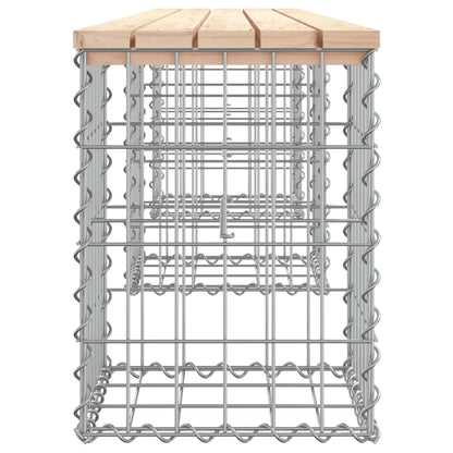 Banco de jardim c/ design gabião 203x31x42 cm pinho maciço