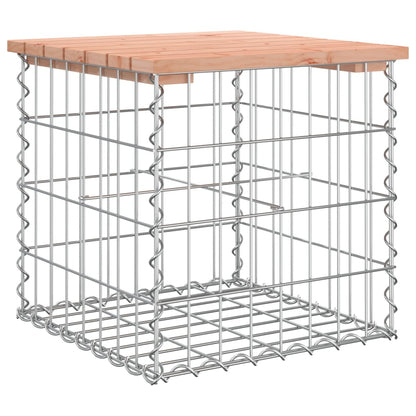 Banco jardim design gabião 43x44x42 cm madeira douglas maciça