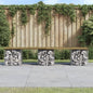 Banco de jardim c/ design gabião 203x44x42 cm pinho impregnado