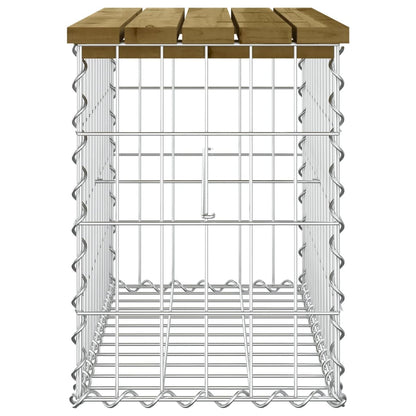 Banco de jardim c/ design gabião 63x31,5x42 cm pinho impregnado