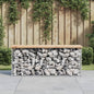 Banco de jardim c/ design gabião 103x31,5x42 cm pinho maciço
