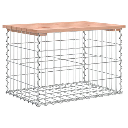 Banco jardim design gabião 63x44x42 cm madeira douglas maciça