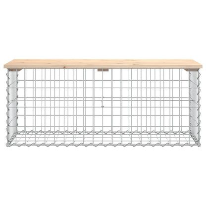 Banco de jardim c/ design gabião 103x44x42 cm pinho maciço