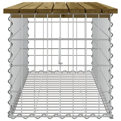 Banco de jardim c/ design gabião 103x44x42 cm pinho impregnado