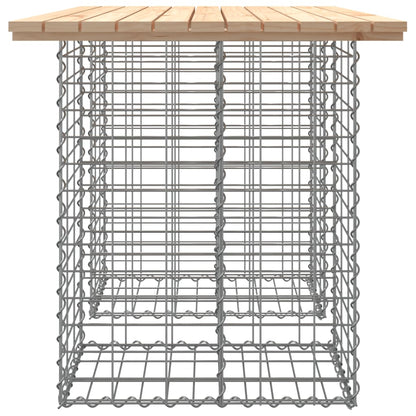 Banco de jardim c/ design gabião 100x70x72 cm pinho maciço