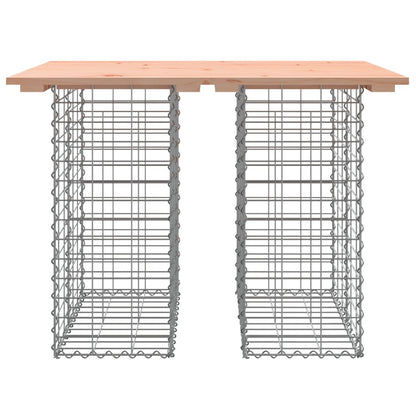 Banco jardim design gabião 100x70x72 cm madeira douglas maciça