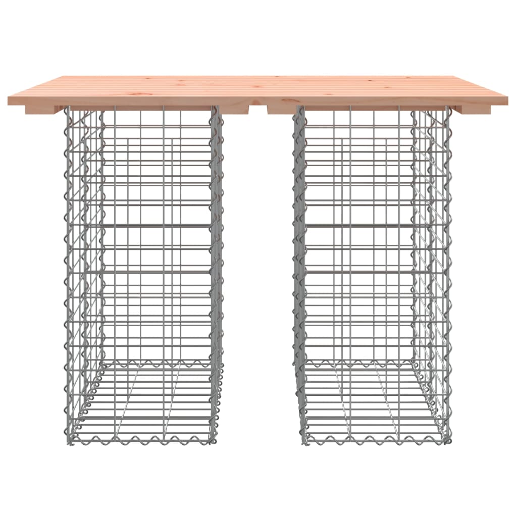 Banco jardim design gabião 100x70x72 cm madeira douglas maciça