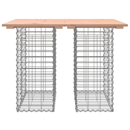 Banco jardim design gabião 100x70x72 cm madeira douglas maciça