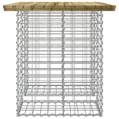 Banco de jardim c/ design gabião 100x70x72 cm pinho impregnado