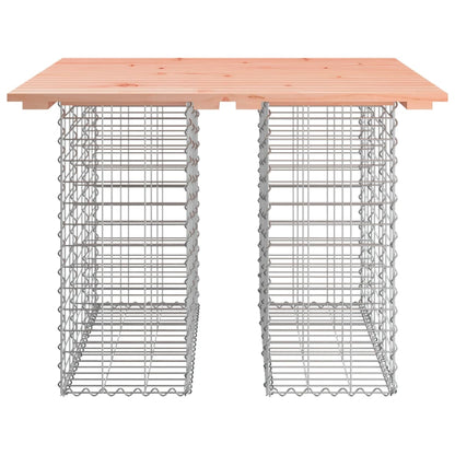 Banco jardim design gabião 100x102x72 cm madeira douglas maciça