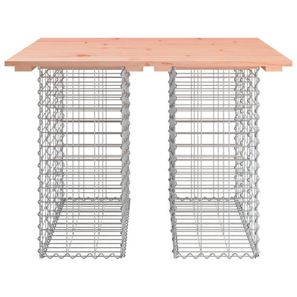 Banco jardim design gabião 100x102x72 cm madeira douglas maciça