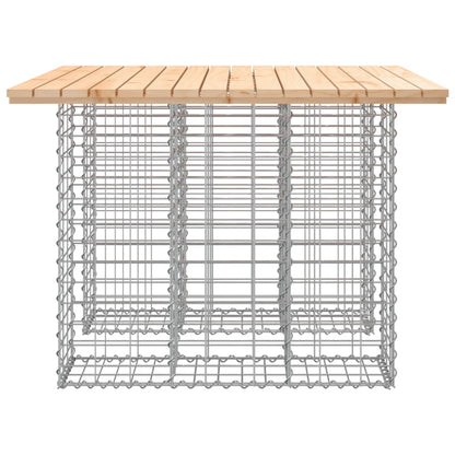 Banco de jardim c/ design gabião 100x102x72 cm pinho maciço
