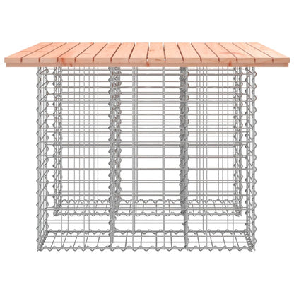 Banco jardim design gabião 100x102x72 cm madeira douglas maciça