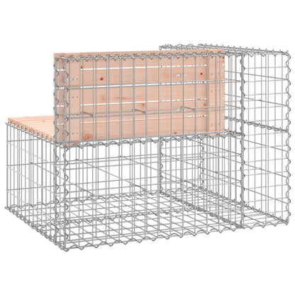 Banco jardim design gabião 92x71x65,5 cm madeira douglas maciça