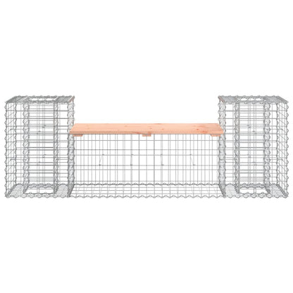 Banco jardim design gabião 183x41x60,5cm madeira douglas maciça