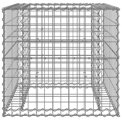 Cesto gabião 70x70x65 cm ferro galvanizado prateado