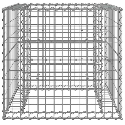 Cesto gabião 70x70x65 cm ferro galvanizado prateado