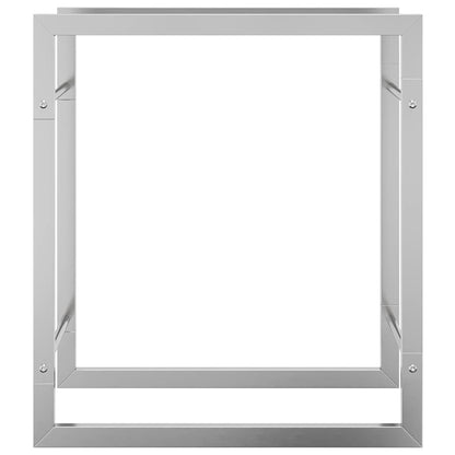 Suporte para lenha 50x28x56 cm aço inoxidável