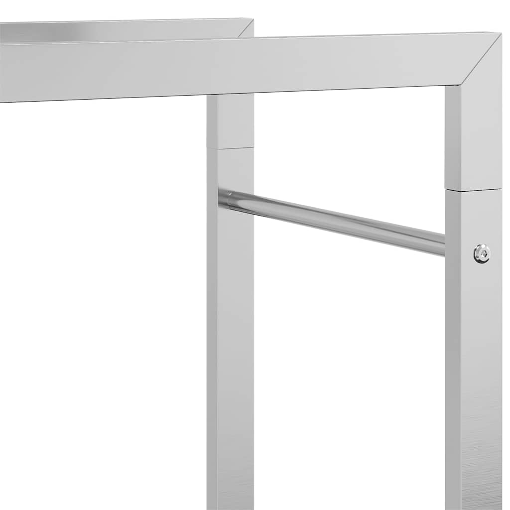 Suporte para lenha 50x28x56 cm aço inoxidável