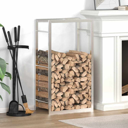 Suporte para lenha 50x28x94 cm aço inoxidável