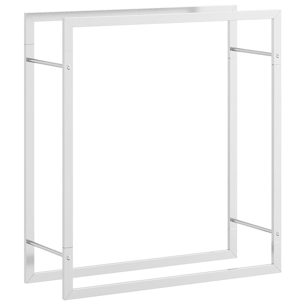 Suporte para lenha 80x28x86 cm aço inoxidável